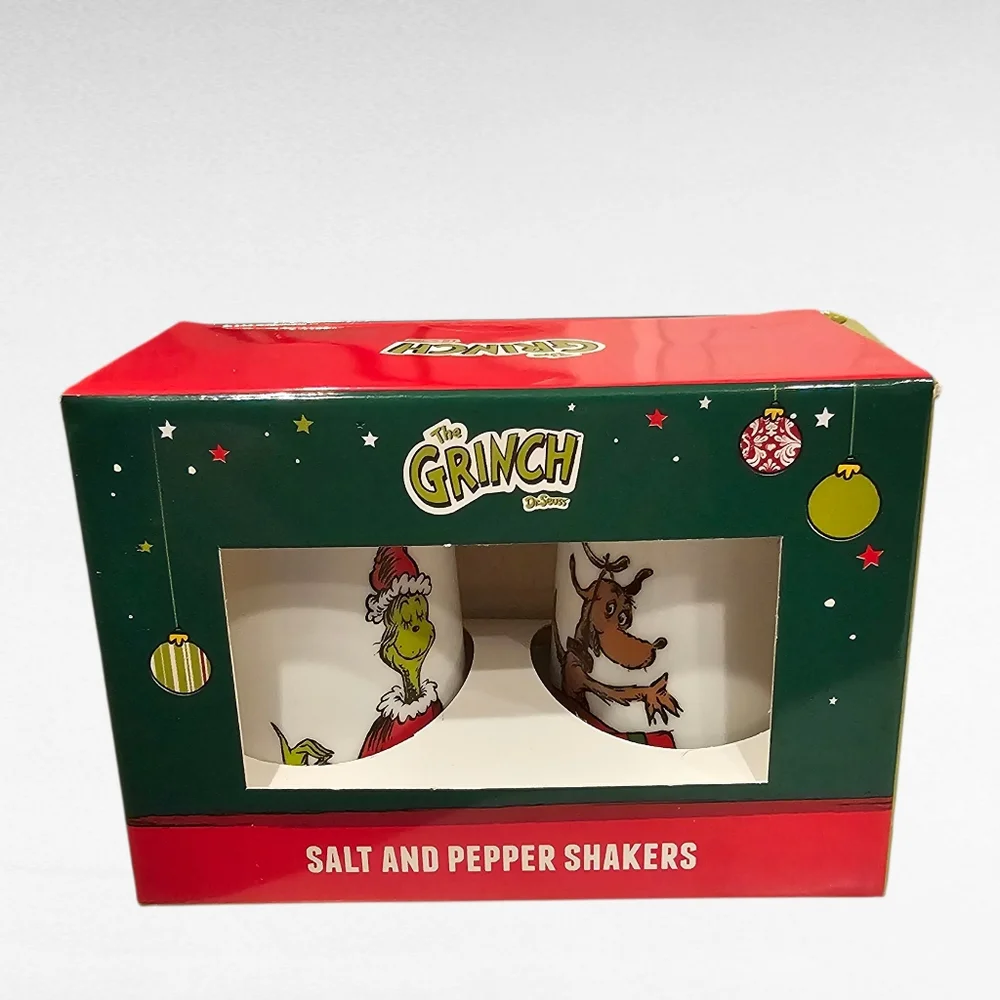 Grinch and Max Salt and Pepper Shakers